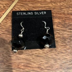 Black & silver earrings—new